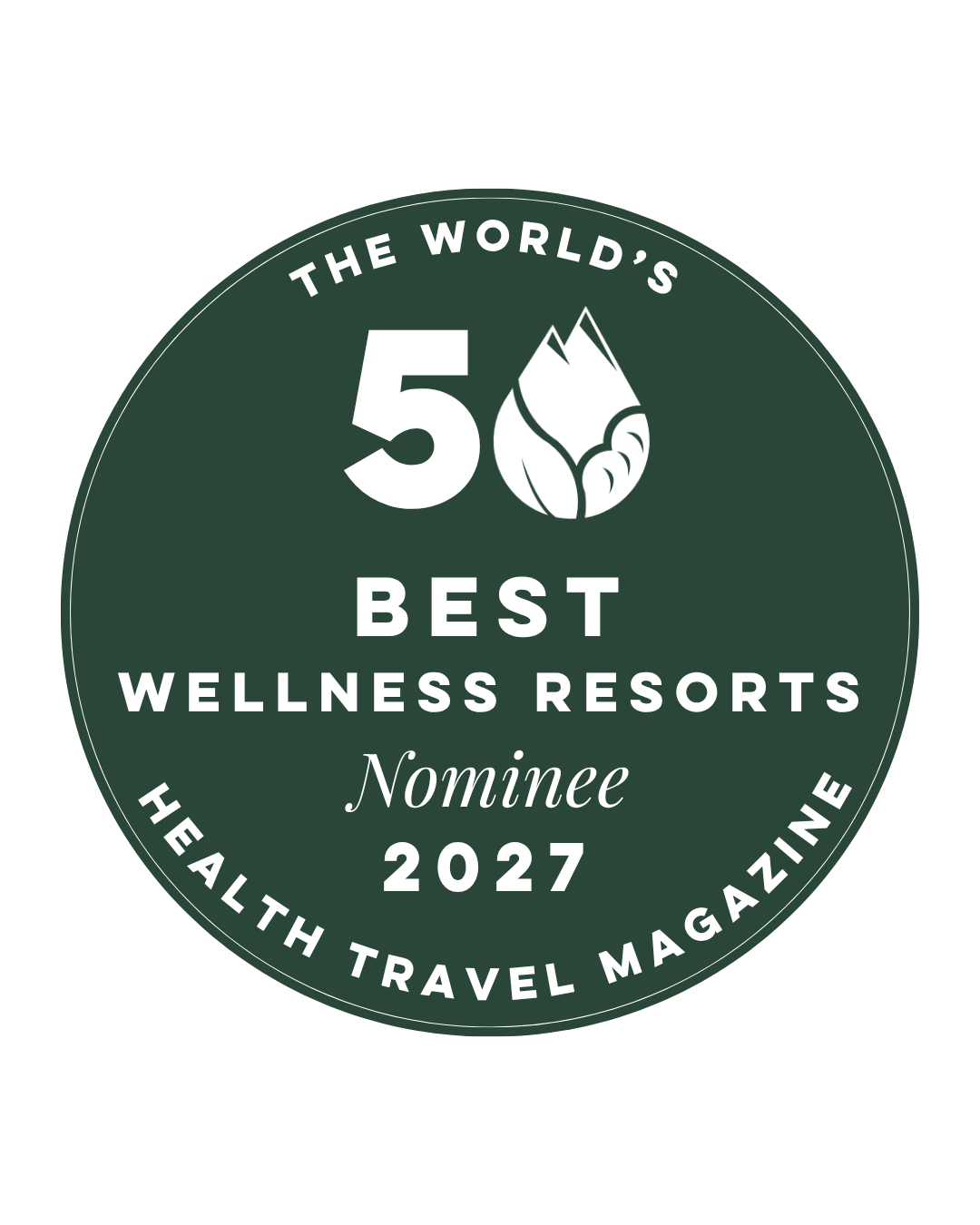 The World's 50 Best Wellness Resorts 2027 Nominee badge